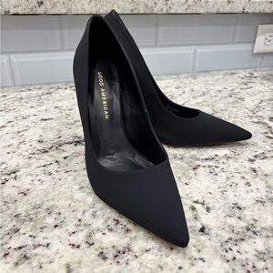 Good American Emma Black Heels